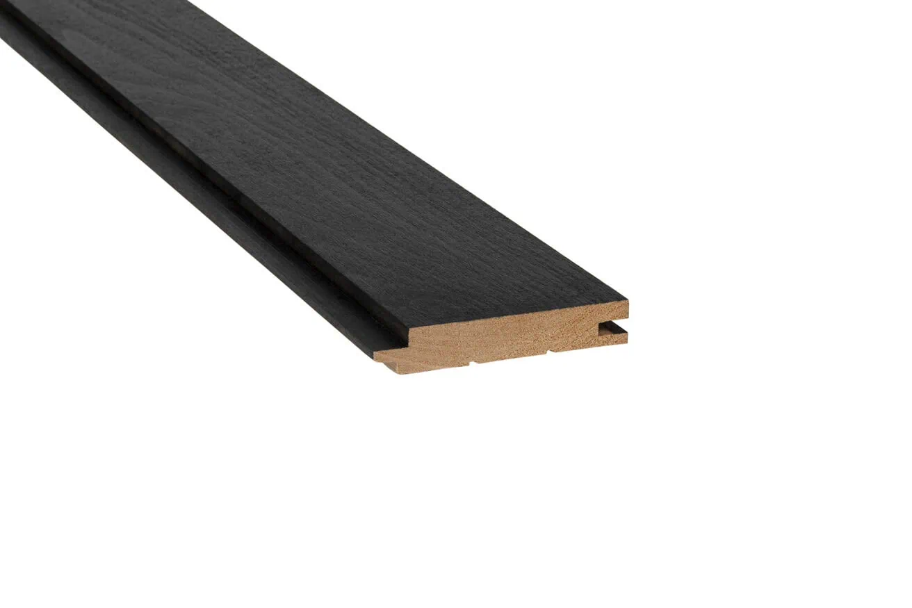 1X5 Brushed Black Alder Sts4 Wall Cladding - Sauna Wood By Thermory - Image 4