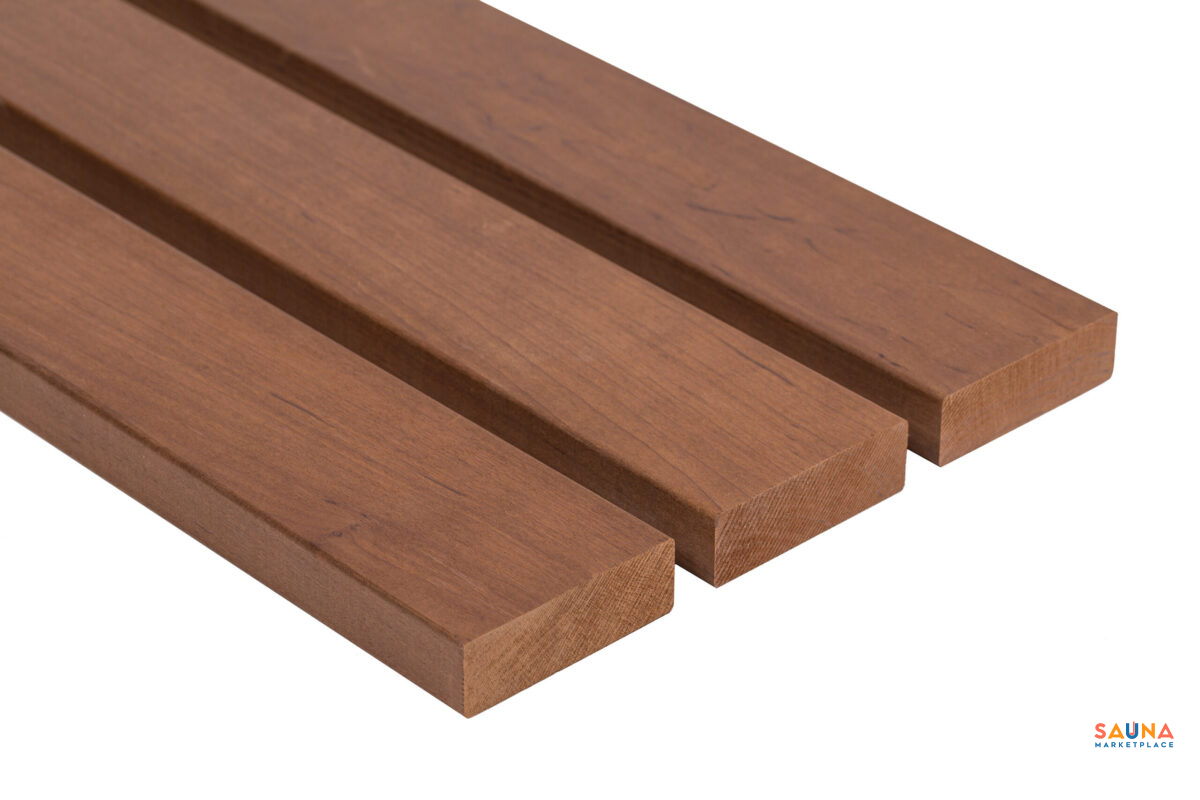 Dark Thermo-Alder 5/4X4 Shp Bench, Backrest, And Skirt Sauna Wood - Intense Modification By Thermory - Image 4