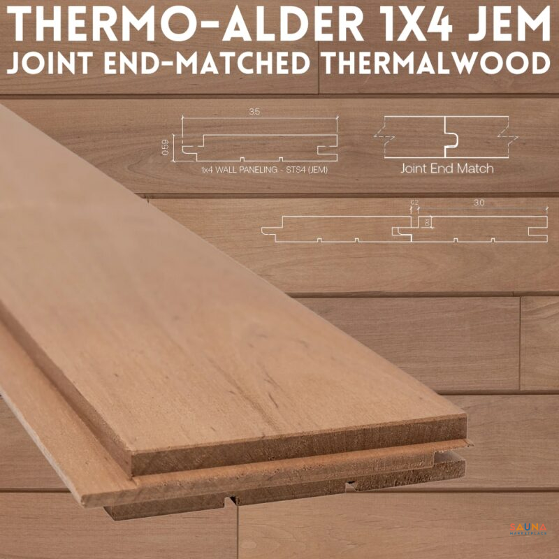 Welcome To Sauna Marketplace - Good Heat, Timeless Tradition, &Amp; Modern Wellness 8 Joint End Matched Jem 1X4 Thermo-Alder Sauna Wood