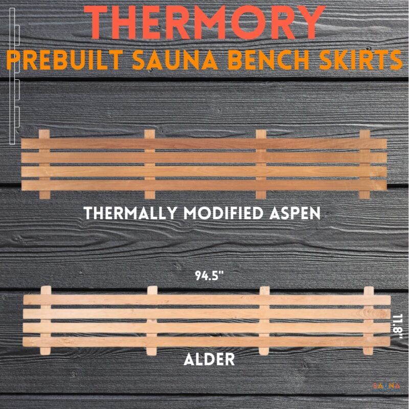 prebuilt sauna bench skirts