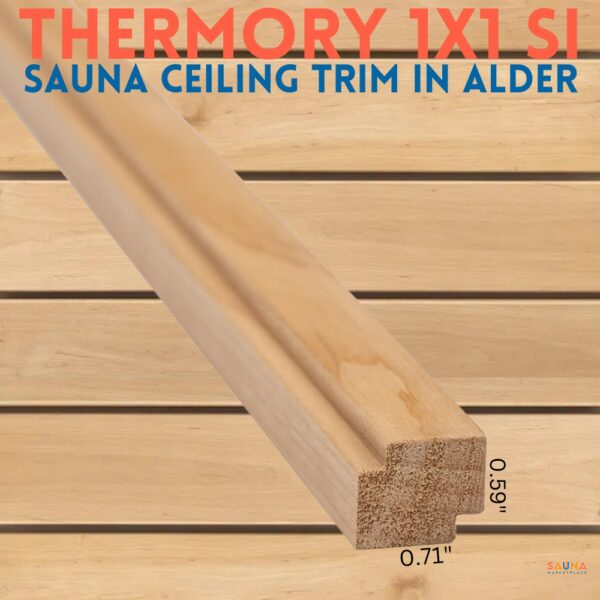 thermory alder 1x1 si ceiling to wall transition sauna trim