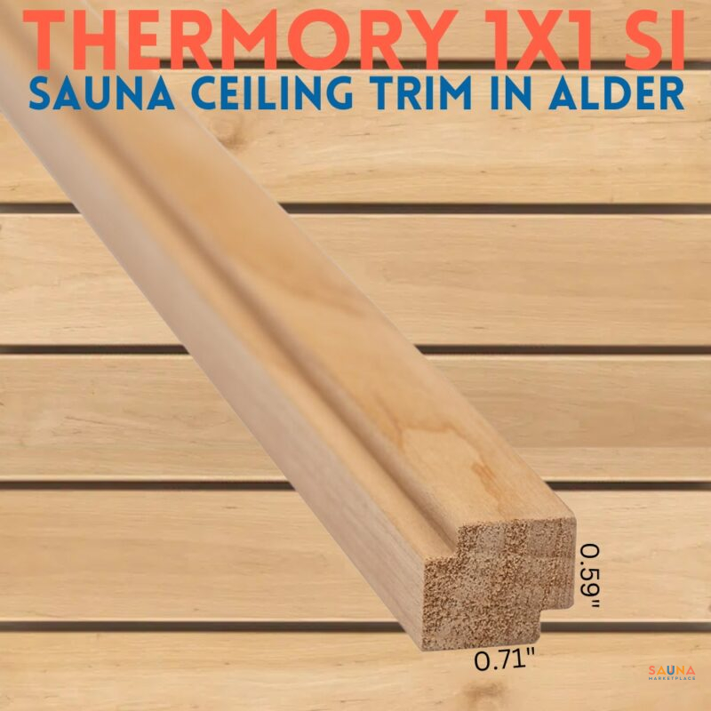 thermory alder 1x1 si ceiling to wall transition sauna trim