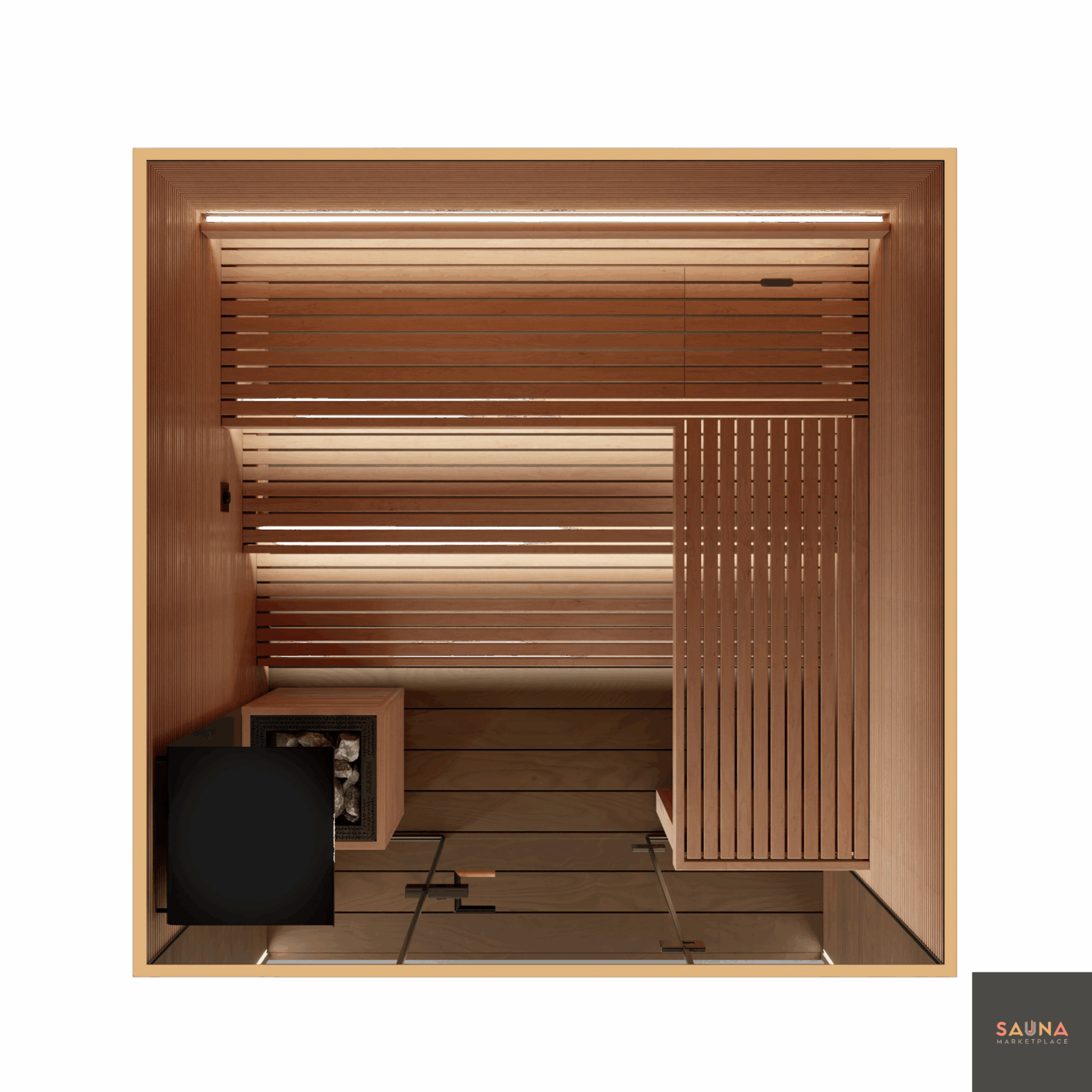 Auroom Aera Outdoor Sauna Kit With 3 Bench Levels And Overhang To Trumpkin Specs Auroom Aera Outdoor Sauna Kit With 3 Bench Levels And Overhang To Trumpkin Specs