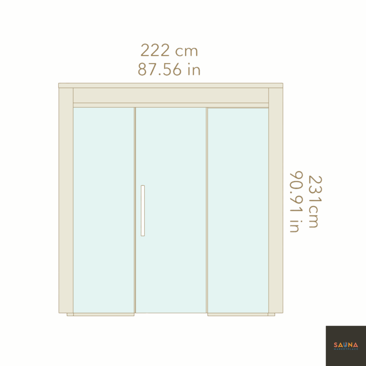 Auroom Aera Outdoor Sauna With 3-Tier L-Bench, Overhang, And Porch - Preorder Now! - Image 26