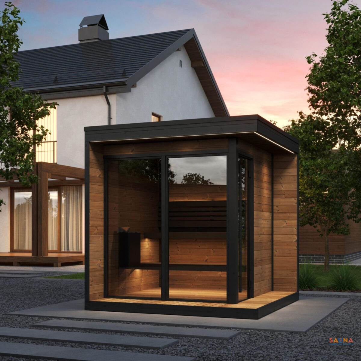 Saunalife Gl6 Outdoor Sauna Kit — Garden Luxury Series - Image 4