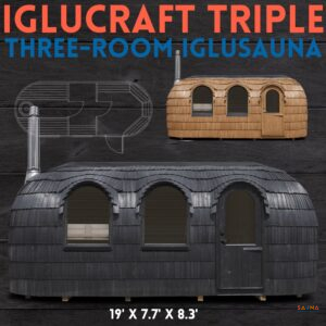 Iglucraft Triple Iglusauna 3 Room Sauna With Shower